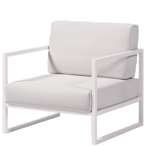 Уличное кресло Comova белое с белым каркасом