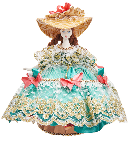 Народные промыслы RK-730/3 Кукла-шкатулка «Дама в шляпке»