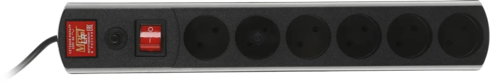 Сетевой фильтр Most LR, 1.7м, черный [lr 6-1.7-ч]