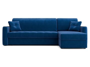 Диван Ницца угловой универсал. НПБ 1,4 - Velutto 26 синий/накладка венге