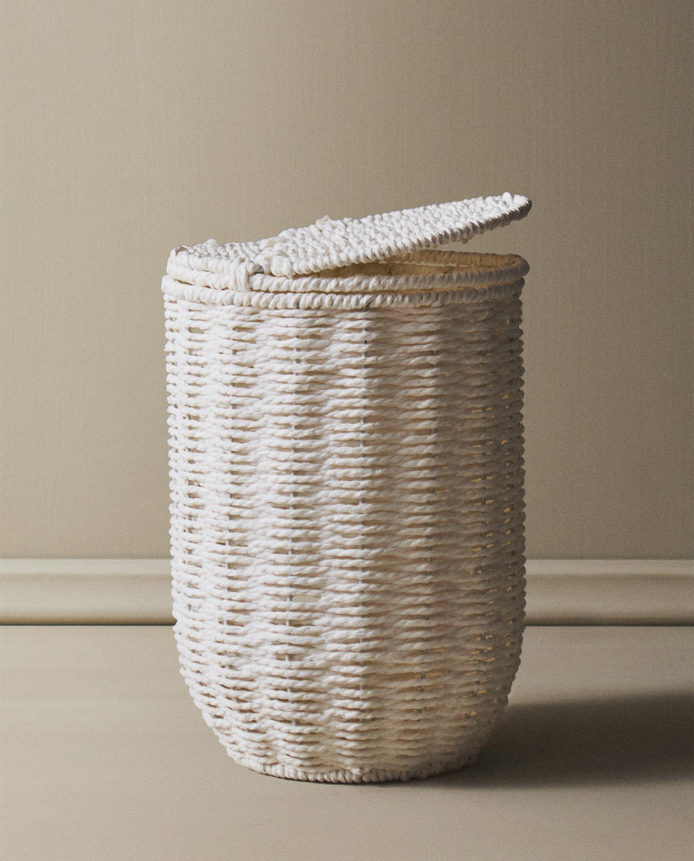 Zara Home Корзина из металла, цвет белый, 31 см