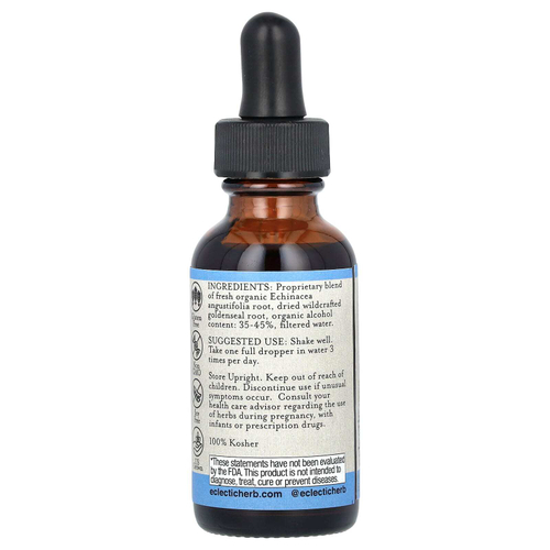 Eclectic Herb, эхинацея и желтокорень, 30 мл (1 жидк. унция)