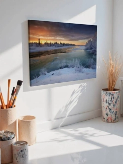 Картина на стену 40 X 50 Зимний пейзаж