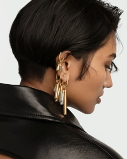 Подвеска Pav Large Drop серебро 925 пробы покрытое золотом