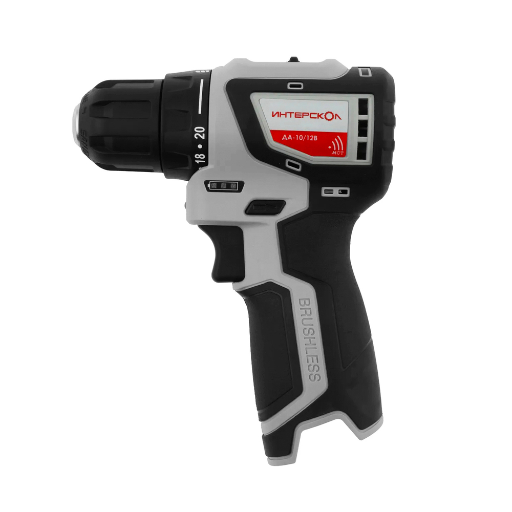 Бесщеточная профессиональная аккумуляторная дрель-шуруповерт ИНТЕРСКОЛ МиниМАКС ДА-10/12В 36