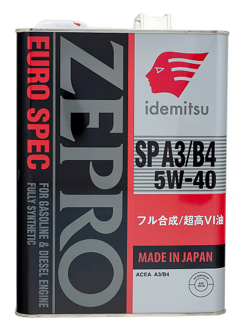 Масло Idemitsu Zepro Euro Spec 5W40 SP A3/B4 (4л) синтетика