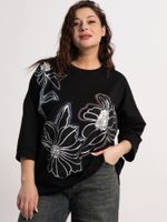 Блуза Цветочная рапсодия (черная) Б15311-18М LT Collection