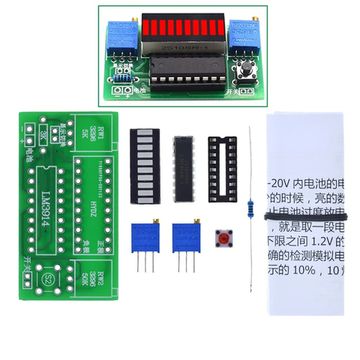Индикатор заряда батареи 2.4-20v LM3914 DIY