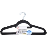 Плечики нескользящие с бархатным покрытием 5шт «ИДЕЯДОМА», цвет чёрный, 44*22см (Селфи)✦