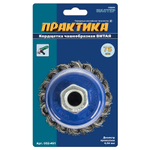 Кордщетка чашеобразная 75 мм М14 для УШМ проволока сталь витая ПРАКТИКА