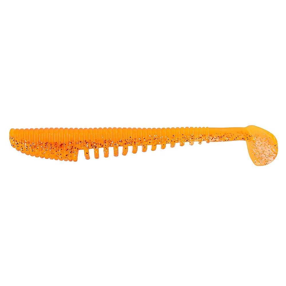 Виброхвост несъедоб. Varuna 4,33"/11см Orange & Sparkles 100шт. (HS-35-022-N) Helios
