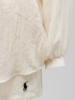 Костюм MiNa 9159-9 муслиновый из рубашки и шорт с логотипом