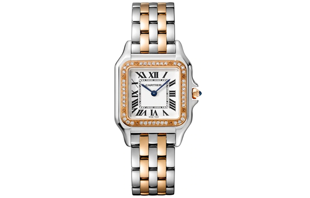 CARTIER Cheetah Collection PANTHÈRE Quartz Movement Women"s Watch 29*37mm White Dial