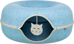 Лежак для кошки Пончик, ф 60 см, фетр, голубой, Trixie