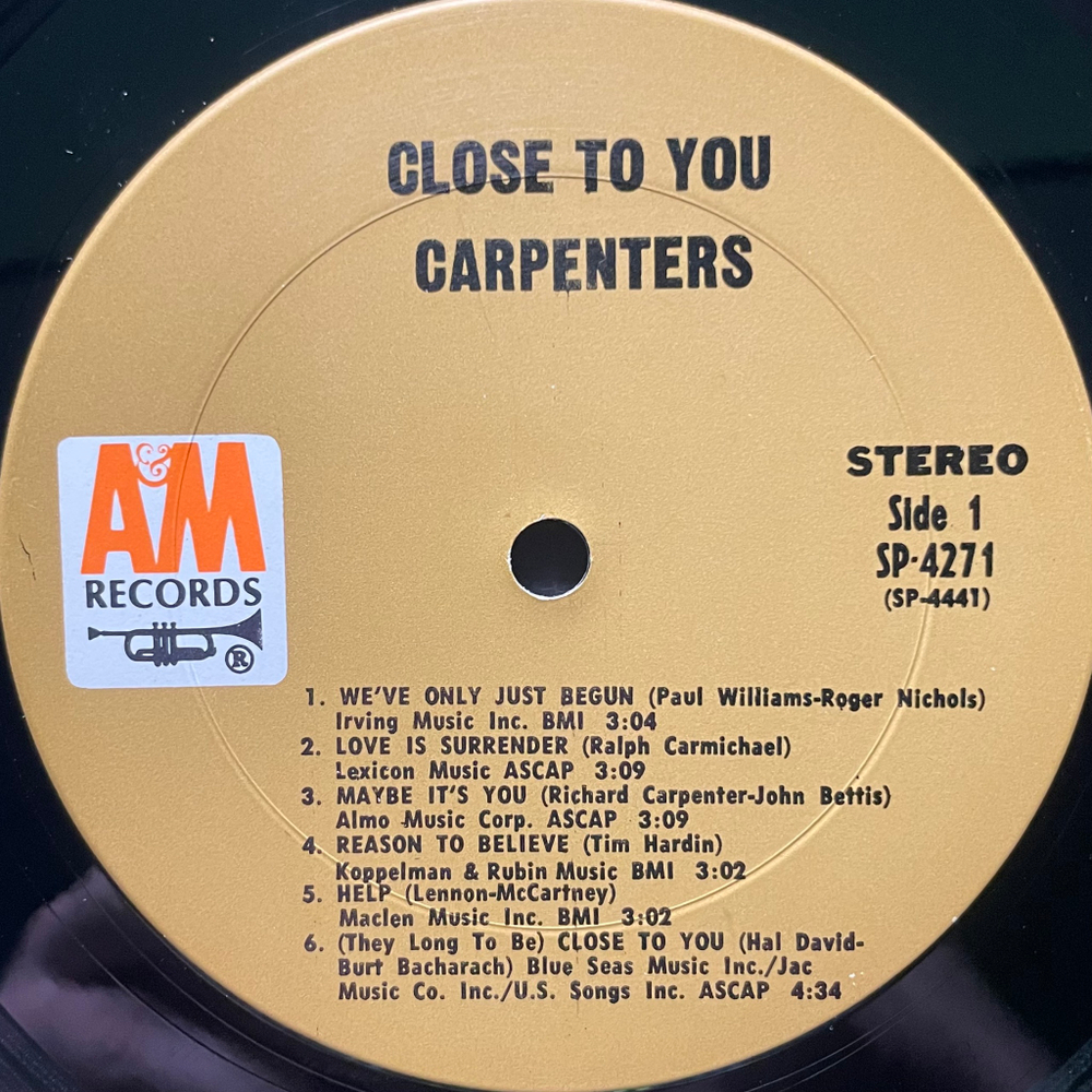 Carpenters ‎– Close To You (США 1970г.)