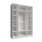 Шкаф Micon Мадрид, распашной, с зеркалом, ЛДСП, белый