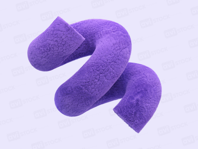 Плюшевая абстрактная фиолетовая форма