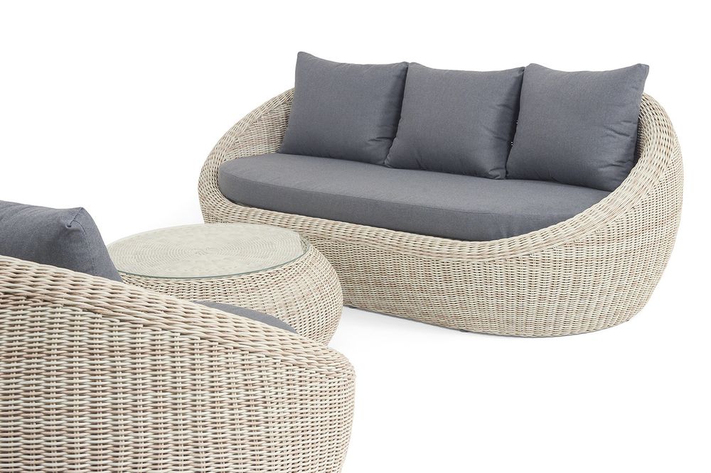 "Барселона" лаунж-зона из искусственного ротанга, цвет бежевый