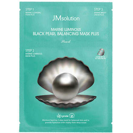 JMsolution Трёхшаговый набор для сияния кожи Marine Luminous Black Pearl Balancing Mask Plus