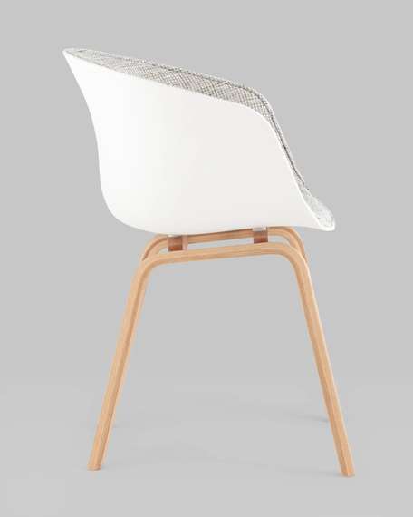 Стул Hey Soft, белый с серой обивкой