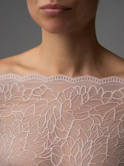 03-295 Кружево эластичное 22 см, серебристый пион 168