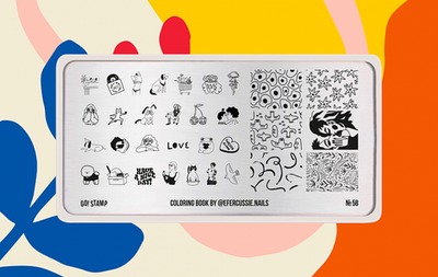 Пластина для стемпинга Go! Stamp 58 Coloring book