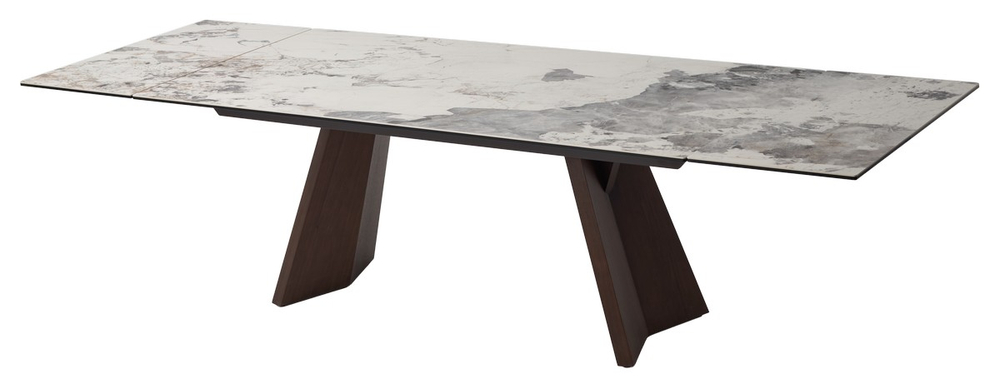 Стол BRIAN 200 MATTE PANDORA керамика на стекле/ Орех, ®DISAUR