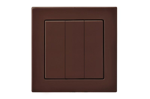 Выключатель Трехклавишный Коричневый LIREGUS EPSILON
