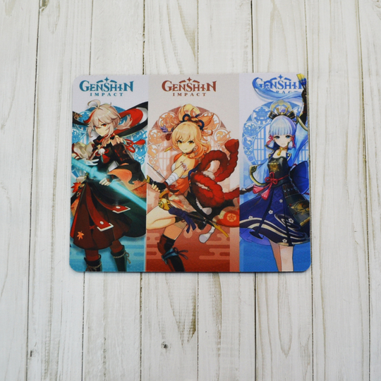 Коврик для мыши "Genshin Impact / Геншин - Кадзуха, Ёимия и Аяка"