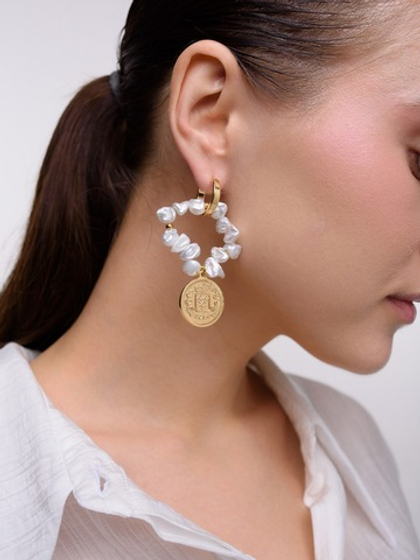 Серьги "Cereals" Gold