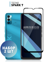 Защитное стекло ROSCO для Tecno Spark 7 оптом (арт. TCN-S7-FSP-GLASS-BLACK)