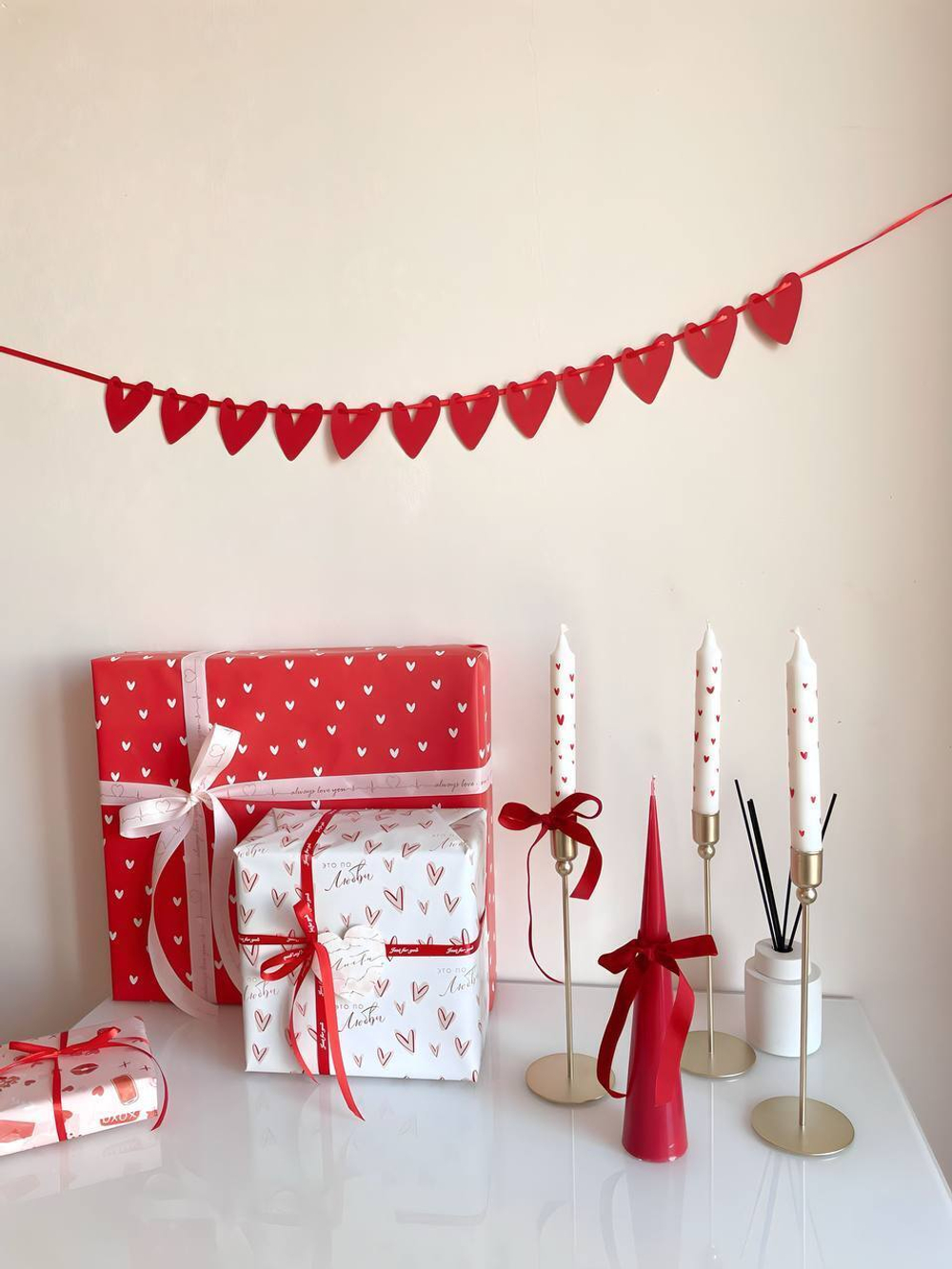 Гирлянда-надпись "Сердечки"