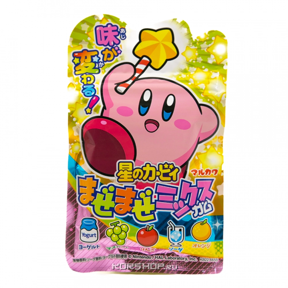 Жвачка Marukawa Kirby mix 5 вкусов (звездочка), 47 гр