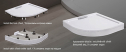 Душевой поддон из искусственного камня WeltWasser WW TRR 12090 STONE-BL R 120x90 10000004390 Черный