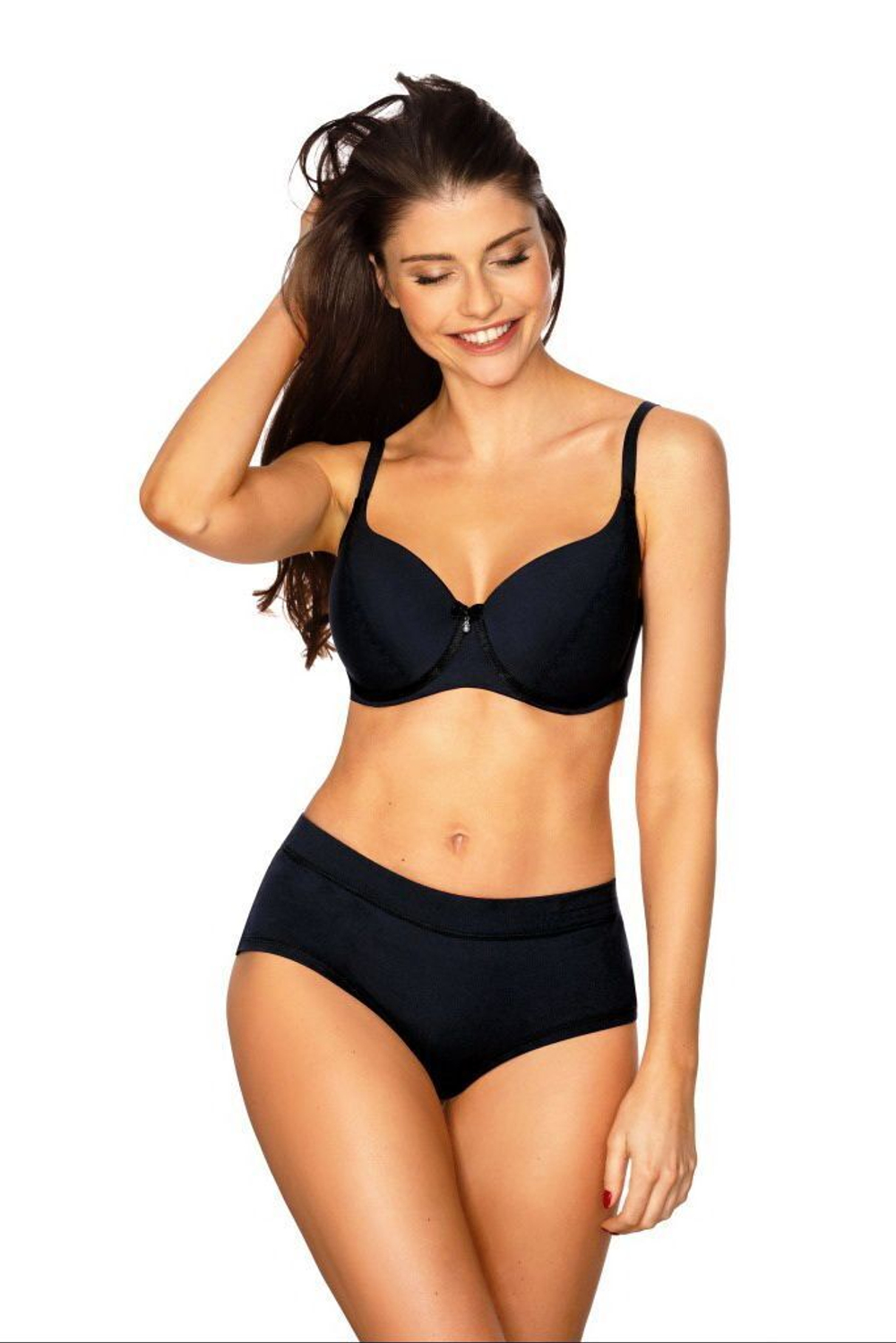 Гладкие трусики-шорты (Размер: XL) (Цвет: черный)