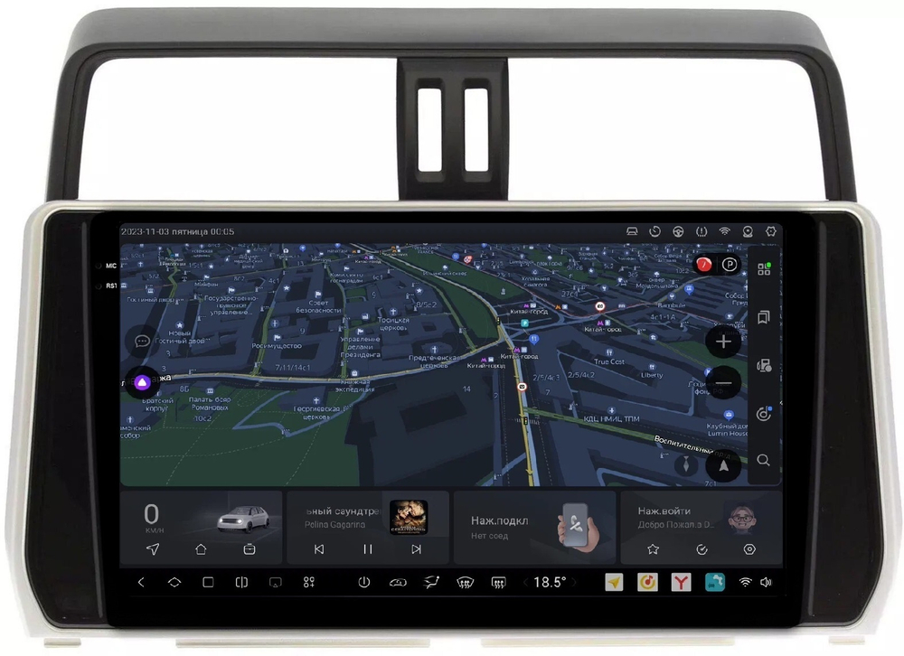 Магнитола для Toyota Land Cruiser Prado 150 2017-2023 - Carmedia OL-1680 QLed+2K, Android 13, UIS7870 (DUDU7), CarPlay, SIM-слот