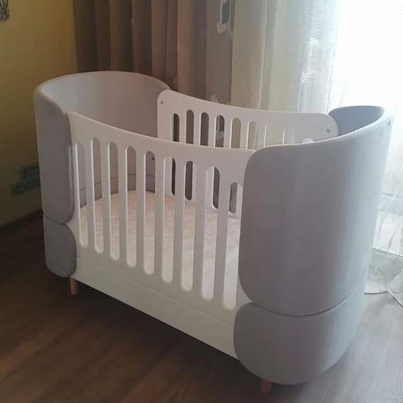 Кроватка-трансформер KIDI Soft (серый)