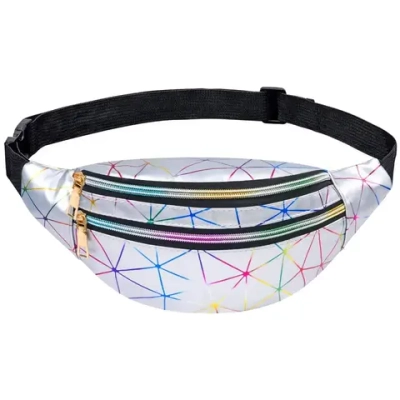 Сумка на пояс «Harizma», цвет серебро, 31*12 см