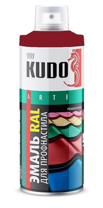 Краска-спрей для профнастила KUDO KU-03003R 520мл рубиново-красный