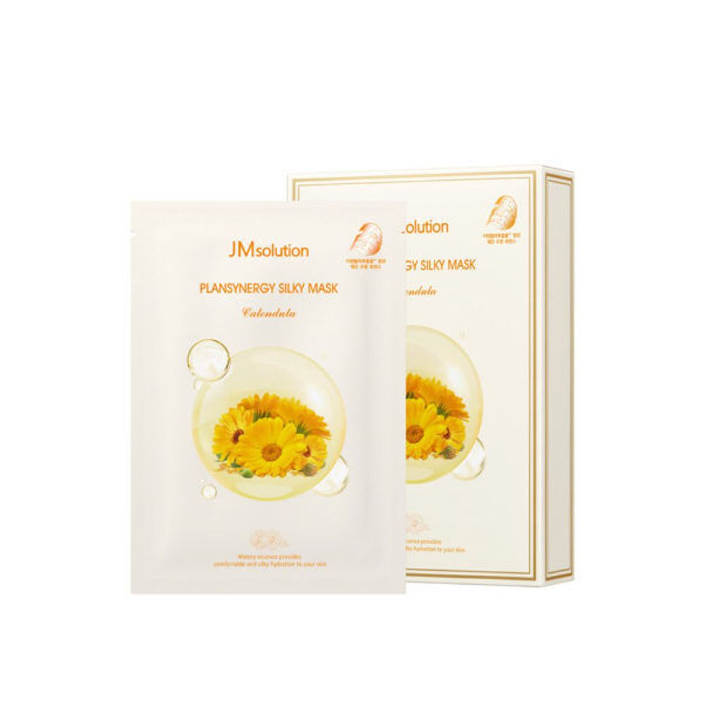 JMsolution Plansynergy Silky Mask Calendula успокаивающая тканевая маска с календулой