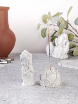 Набор Будда Мини 9см и подставка для благовоний Бутон