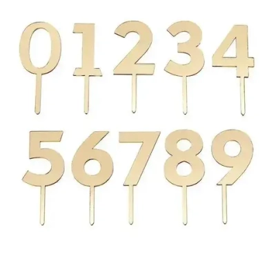 Набор топперов на торт «Цифры», 10 шт