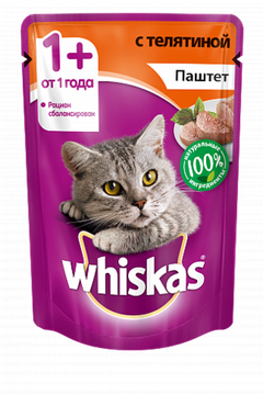 Whiskas паштет с телятиной 85 г