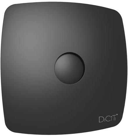 RIO 4C Matt black, Вентилятор осевой вытяжной с обратным клапаном D 100, декоративный