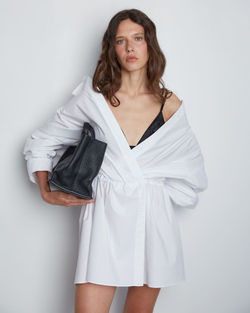 Платье-рубашка объемного кроя из хлопка Макс Мара белый