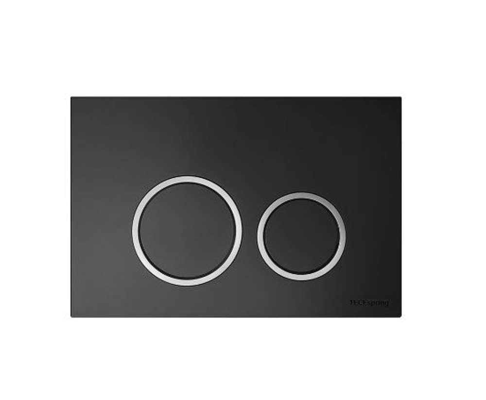 Инсталляция для подвесного унитаза TECEspring, пластиковая панель смыва TECEspring R, черная матовая S955102