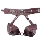 Бордовая сбруя из ошейника с лифом БДСМ Арсенал Lady's Arsenal Maroon Harness 67018