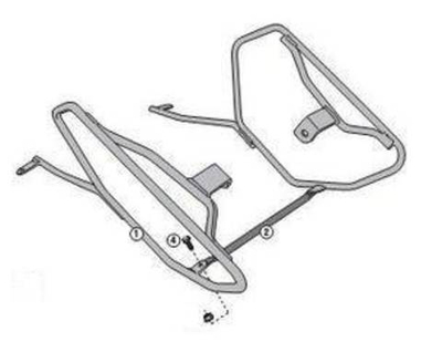 Крепеж боковых сумок Kappa для мотоцикла Yamaha МТ-07 (с 2014 г.)