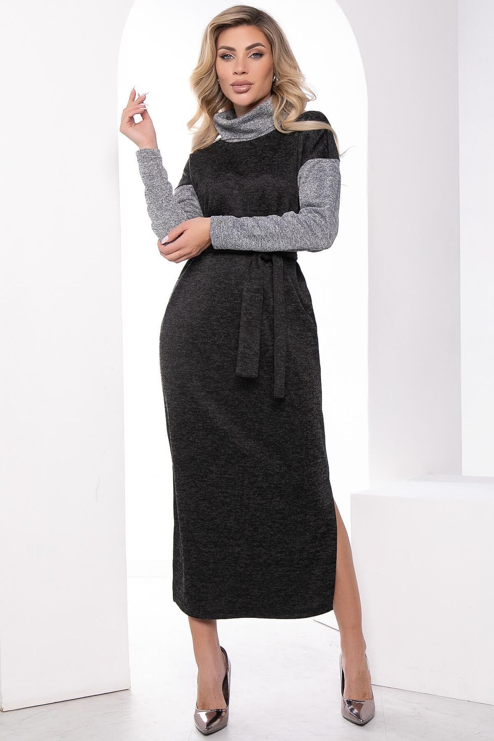 Платье "Мишель" (грей/блэк) П7985 LT Collection