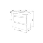 Тумба подвесная с ящиками IDDIS Zodiac, белая, 60 см, ZOD6CB0i95